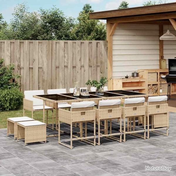 Ensemble � manger de et coussins 13 pcs beige