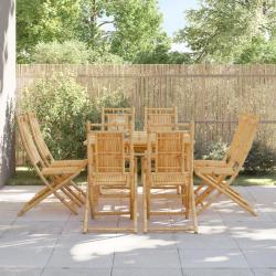 Chaises pliables de lot de 8 46x66x99 cm bambou