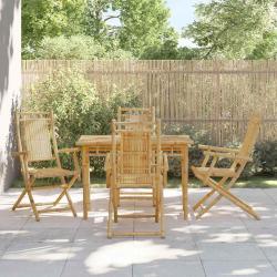 Chaises pliables de lot de 4 53x66x99 cm bambou