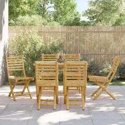 Chaises pliables de lot de 6 43x54x88 cm bambou