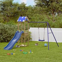Aire de jeux d'ext&eacute;rieur bois de pin impr&eacute;gn&eacute;