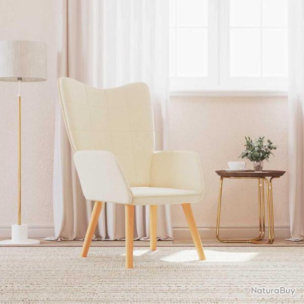 Chaise de relaxation Cr�me Tissu