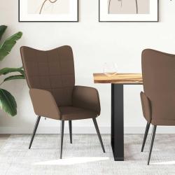 Chaise de relaxation Marron Tissu