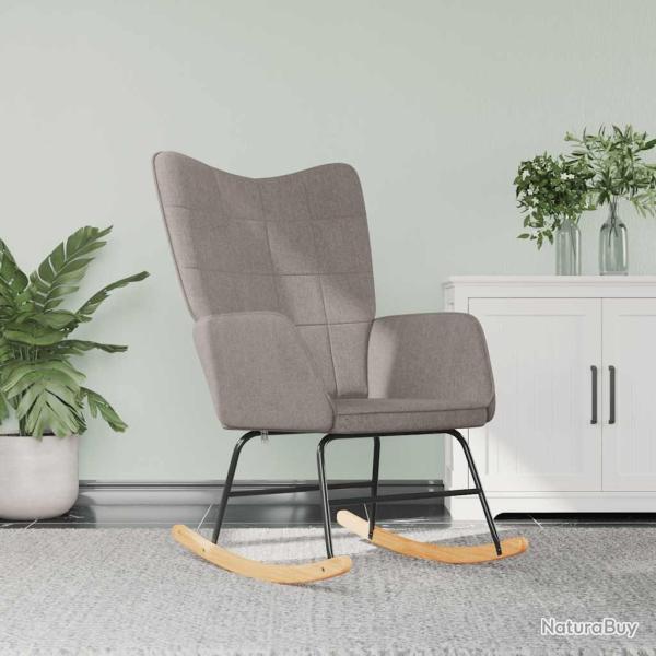 Chaise � bascule Taupe Tissu