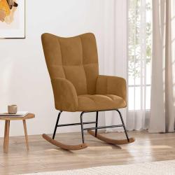 Chaise &agrave; bascule Marron Velours