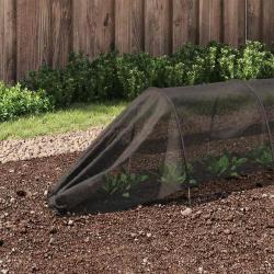 Tunnels en filet 4 pcs noir acier et poly&eacute;thyl&egrave;ne