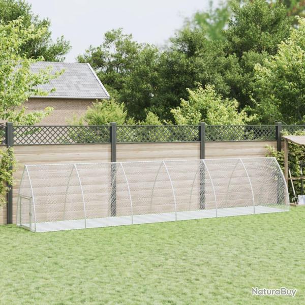 Clapier argent� 105x600x120 cm acier galvanis�