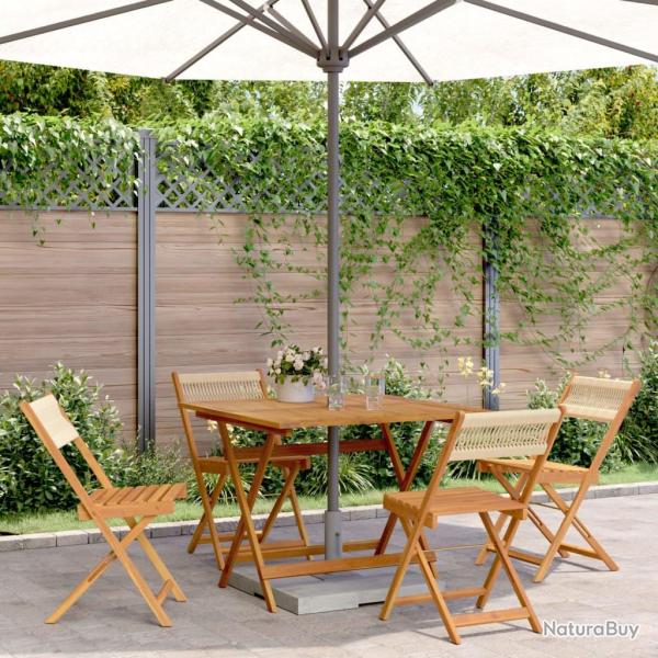 Ensemble � manger de 5pcs beige polypropyl�ne et bois