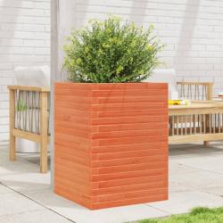 Jardini&egrave;re cire marron 50x50x68,5 cm bois de pin massif