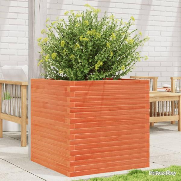 Jardini�re cire marron 70x70x68,5 cm bois de pin massif