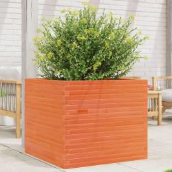 Jardini&egrave;re cire marron 80x80x68,5 cm bois de pin massif