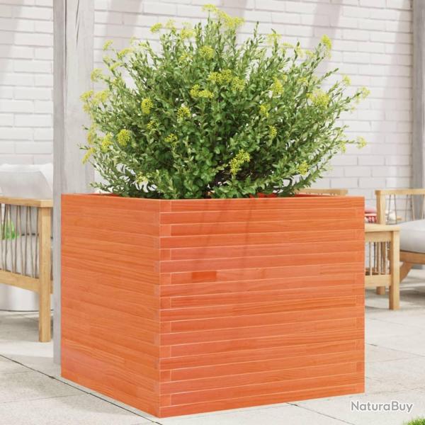 Jardini�re cire marron 80x80x68,5 cm bois de pin massif