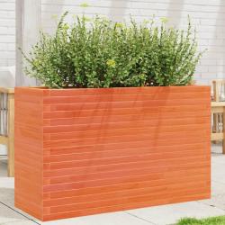 Jardini&egrave;re cire marron 110x40x68,5 cm bois de pin massif