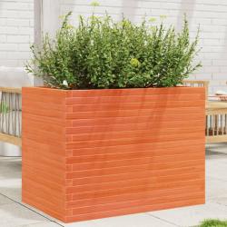 Jardini&egrave;re cire marron 90x60x68,5 cm bois de pin massif