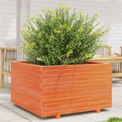 Jardini&egrave;re cire marron 80x80x49,5 cm bois de pin massif