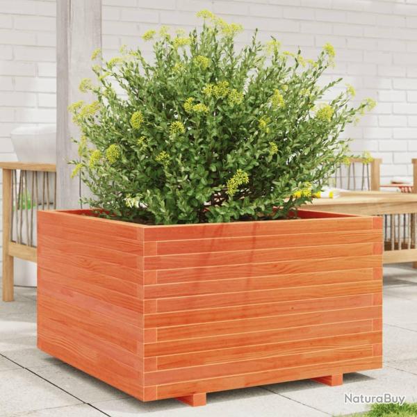Jardini�re cire marron 80x80x49,5 cm bois de pin massif