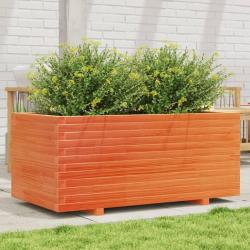 Jardini&egrave;re cire marron 110x60x49,5 cm bois de pin massif