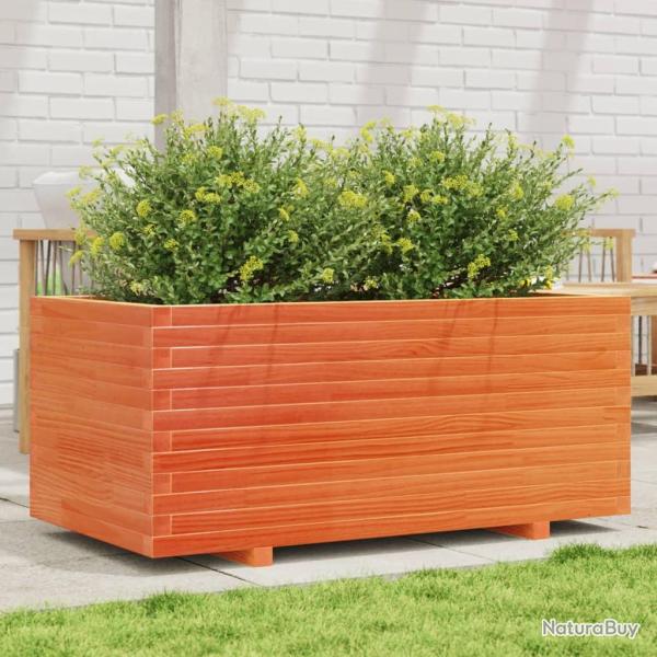 Jardini�re cire marron 110x60x49,5 cm bois de pin massif