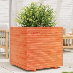 Jardini&egrave;re cire marron 70x70x72 cm bois de pin massif