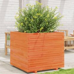 Jardini&egrave;re cire marron 80x80x72 cm bois de pin massif