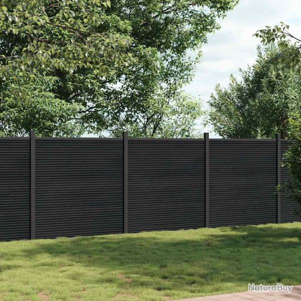 Panneau de cl�ture gris 526x186 cm WPC