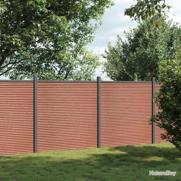 Panneau de cl�ture marron 353x186 cm WPC