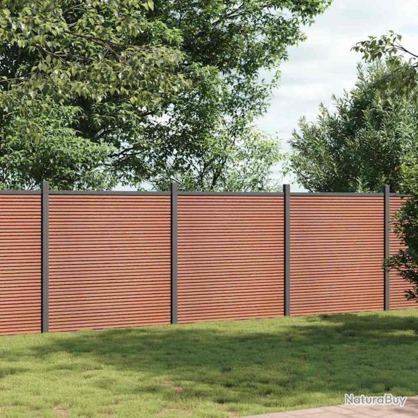 Panneau de cl�ture marron 526x186 cm WPC