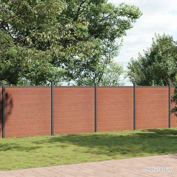 Panneau de cl�ture marron 699x186 cm WPC