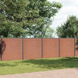 Panneau de cl&ocirc;ture marron 1564x186 cm WPC