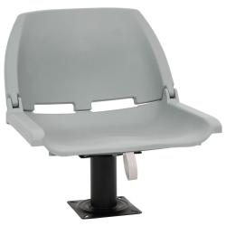 Ensemble de si&egrave;ges de bateau pliables 2 pcs sans coussin gris