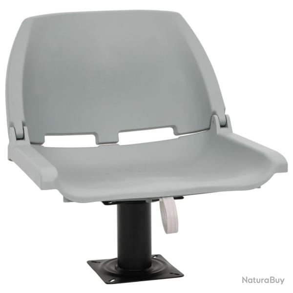 Ensemble de si�ges de bateau pliables 2 pcs sans coussin gris