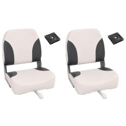 Si&egrave;ge de bateau pliable lot de 2 dossier bas