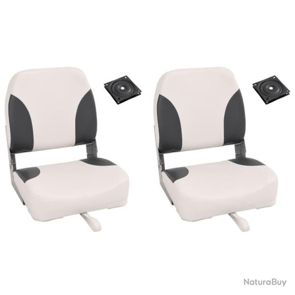 Si�ge de bateau pliable lot de 2 dossier bas