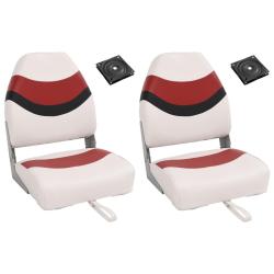 Ensemble de si&egrave;ges de bateau pliables lot de 4 dossier haut
