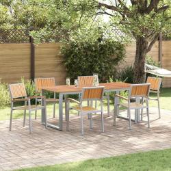 Chaise empilable 6 pcs Marron 56 x 57 x 87 cm