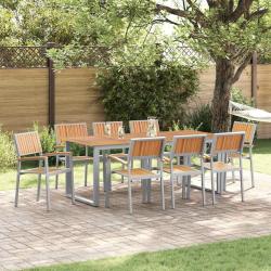Chaise empilable 8 pcs Marron 56 x 57 x 87 cm