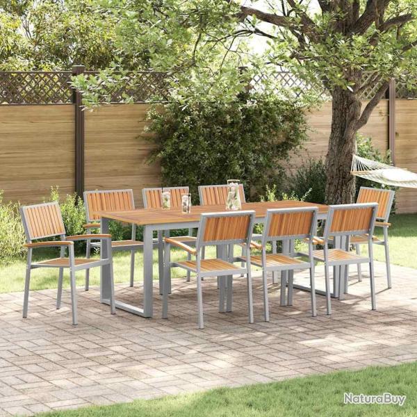 Chaise empilable 8 pcs Marron 56 x 57 x 87 cm