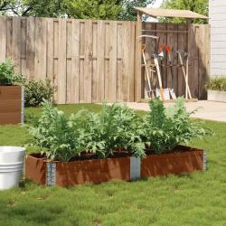 Jardini&egrave;re marron 150x50 cm bois massif de pin