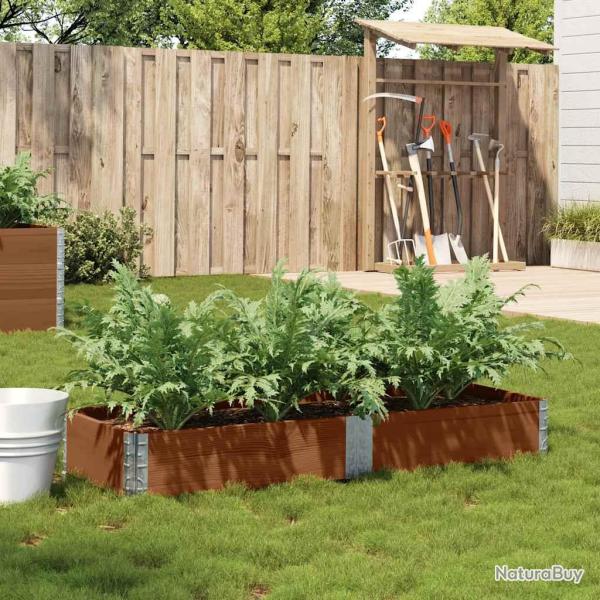 Jardini�re marron 150x50 cm bois massif de pin