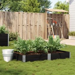 Jardini&egrave;re noir 150x100 cm bois massif de pin