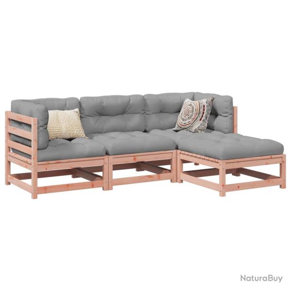 Salon de 4 pcs bois massif sapin de douglas