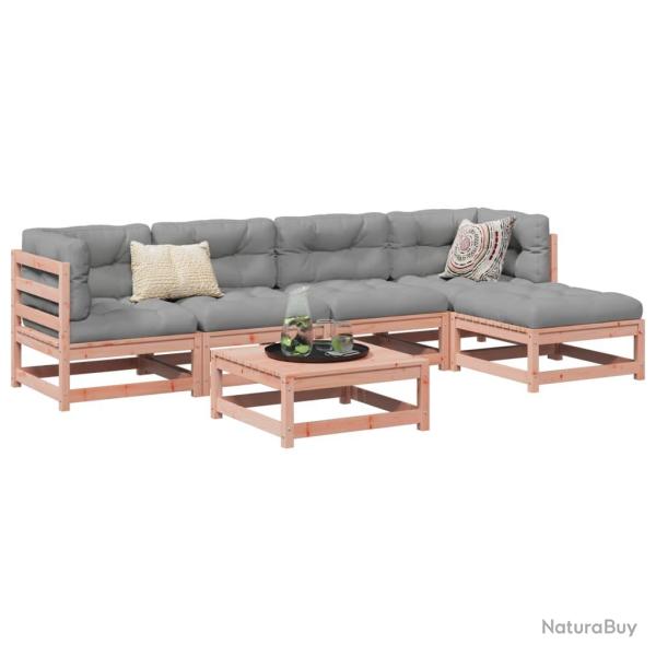 Salon de 6 pcs bois massif sapin de douglas