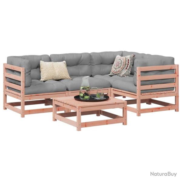 Salon de 5 pcs bois massif sapin de douglas