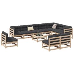 Salon de 11 pcs bois de pin massif