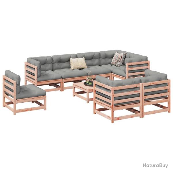 Salon de 9 pcs bois massif sapin de douglas