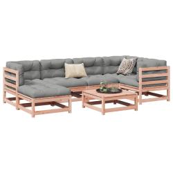 Salon de 7 pcs bois massif sapin de douglas
