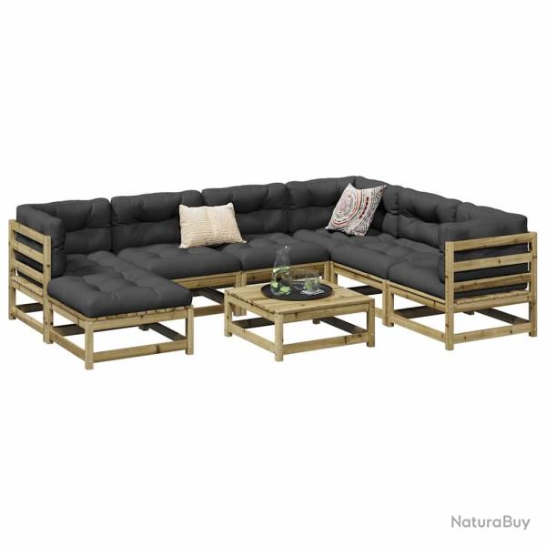 Salon de 8 pcs bois de pin impr�gn�