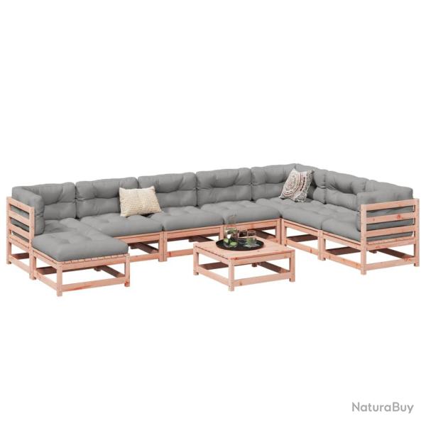 Salon de 9 pcs bois massif sapin de douglas