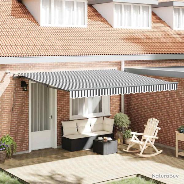 Auvent r�tractable automatique avec LED anthracite et blanc