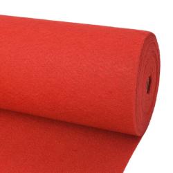 Tapis Uni Rouge 1,2 x 12 m Polyester